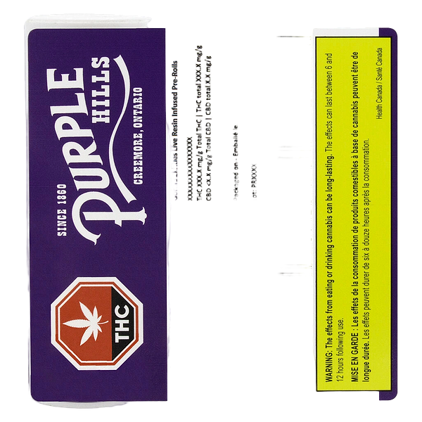 Purple Hills - Gorilla Zkittles Live Resin Infused Pre-roll