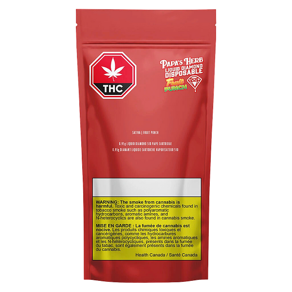 Papa's Herb - Sativa Fruit Punch Liquid Diamond 510 Thread Cartridge