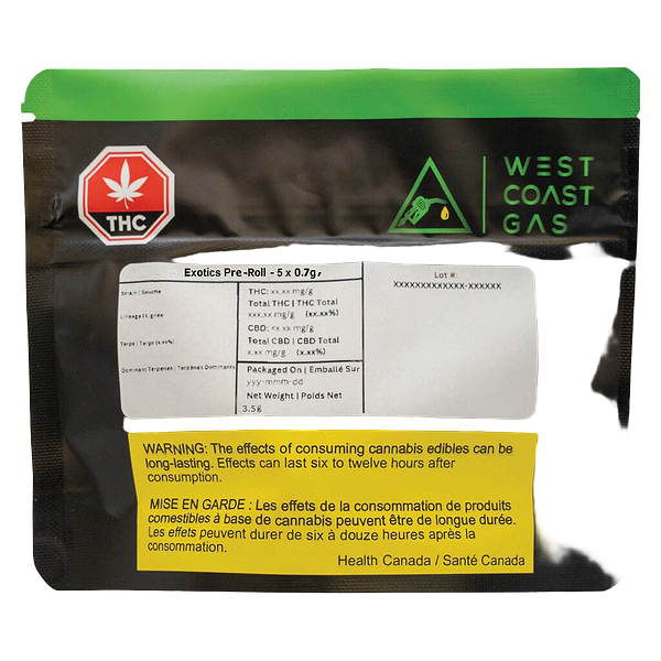 West Coast Gas - Exotics Pre Roll