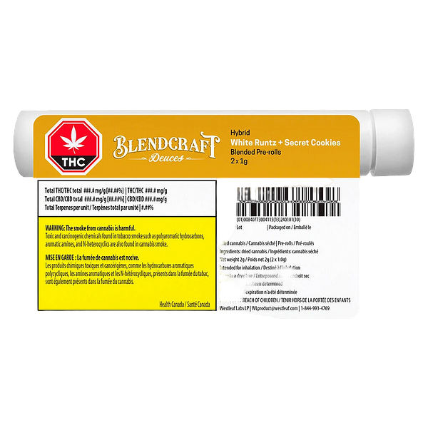 Blendcraft - Deuces Hybrid (White Rntz X Secret Cookies) Pre Roll
