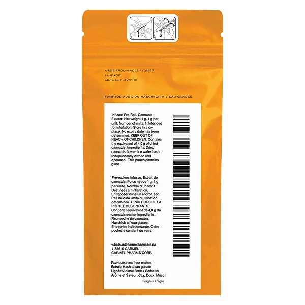 Carmel - Animal Face Ceramic Tip Infused Pre Roll