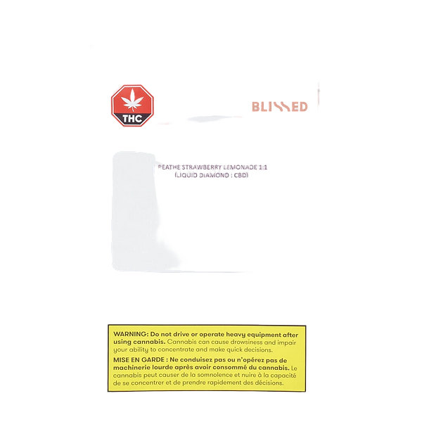 Blissed - Breathe Strawberry Lemonade 1:1 (Liquid Diamond : Cbd) 510 Thread Cartridge