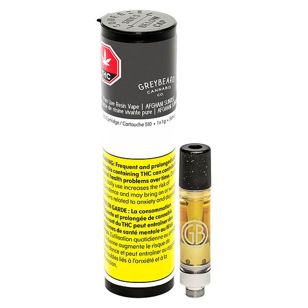 Greybeard - Afghani Sunrise Pure Live Resin 510 Thread Cartridge image 4