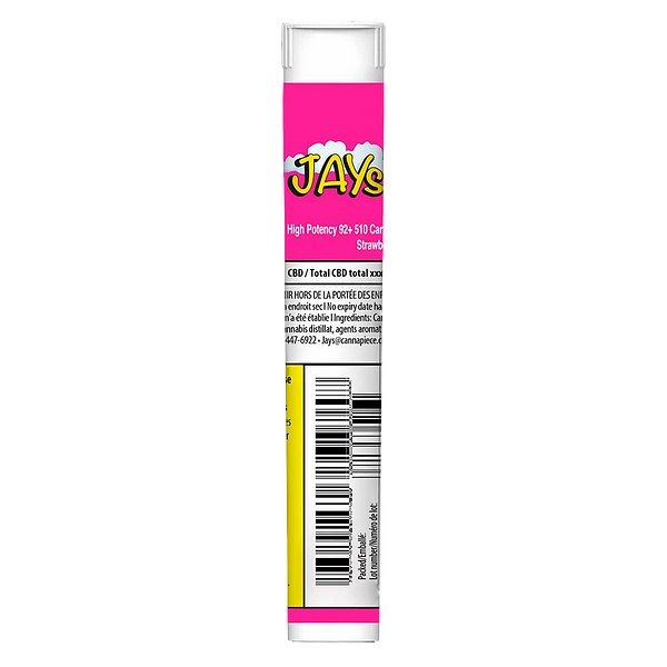 JAYS - High Potency 92+ 510 Cartridge Strawberry Ripple