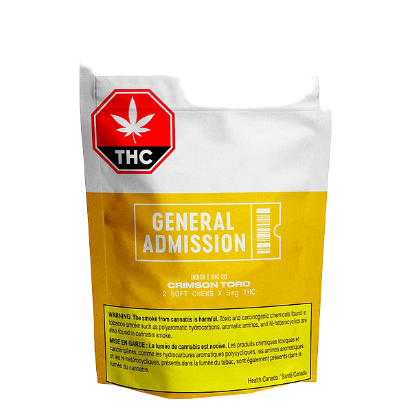 General Admission - Crimson Toro THC Soft Chews (1:0)