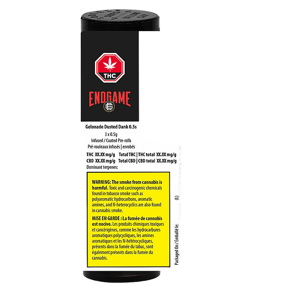 Endgame - Gelonade Dusted Dank 0.5s Infused Pre-Roll