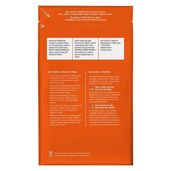 Palmetto - Blue Blast Thc & Blackberry Cbd 3-in-1 Disposable Vape