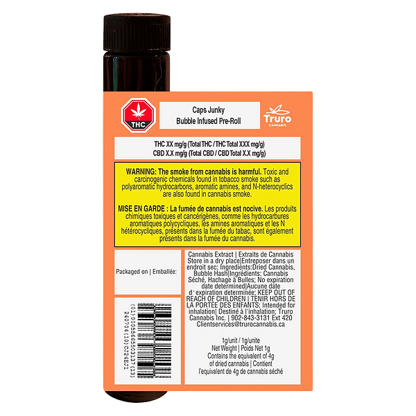 Truro - Caps Junky Bubble Infused Pre-Roll