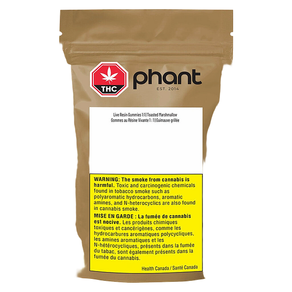 Phant - Toasted Marshmallow THC:CBD 1:1 Live Resin Gummies