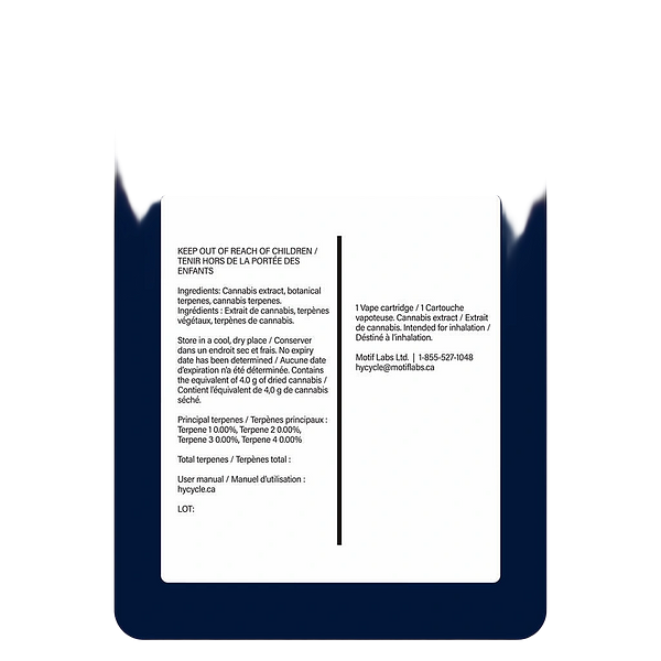 HycycleMAX - Northern Lights Out 1000 510 Thread Cartridge