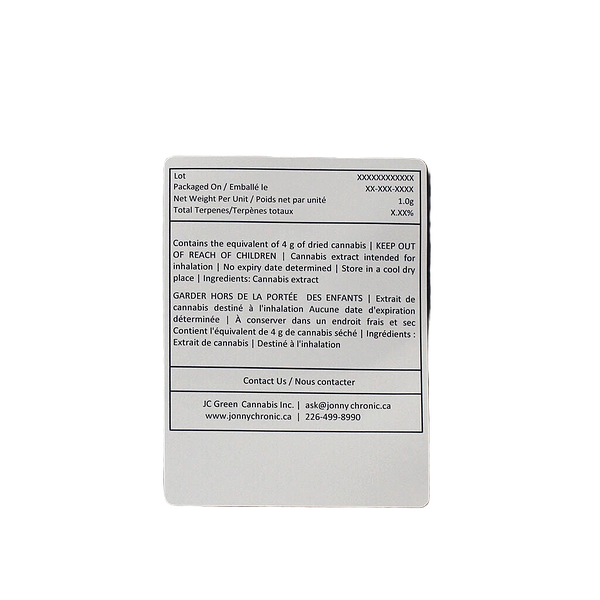 Jonny Chronic - Platinum Live Resin