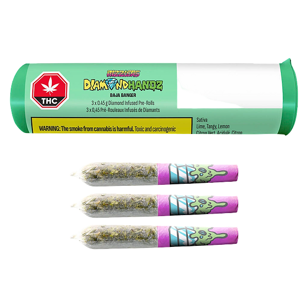 RIZZLERS - Diamond Handz - Baja Banger Diamond Infused Pre Roll