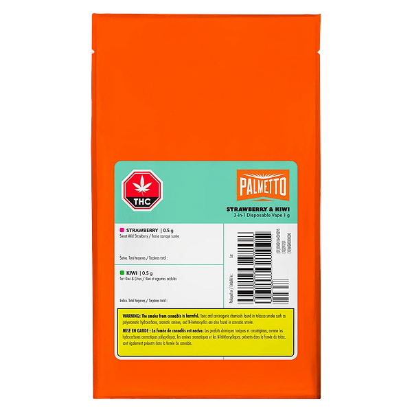 Palmetto - Strawberry & Kiwi 3-in-1 Disposable Vape