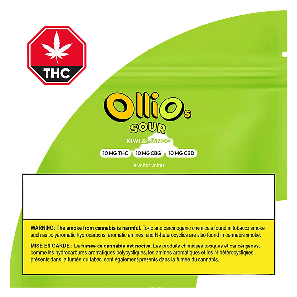 Olli O's - Sour Kiwi & Mango THC/CBG/CBD