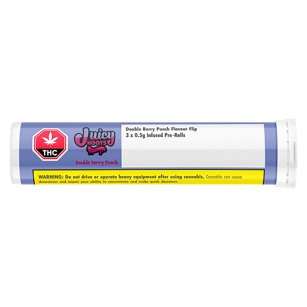 Juicy Hoots - Double Berry Punch Flavour Flip Infused Pre-Rolls