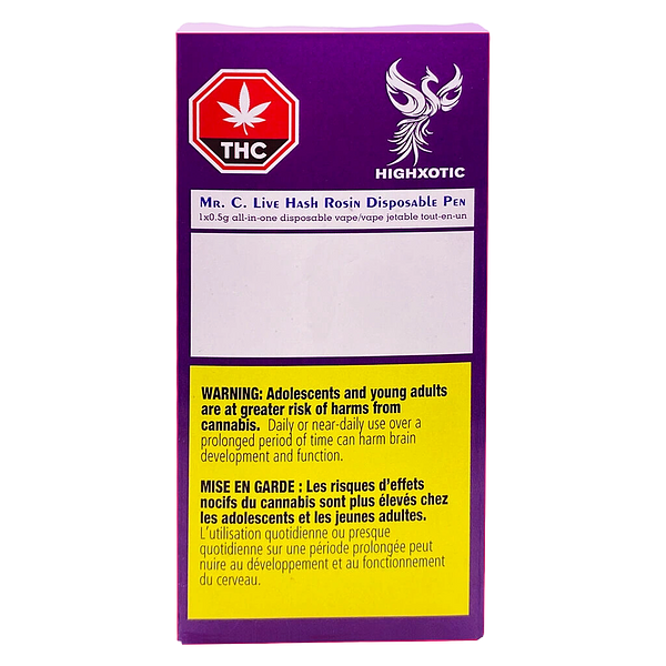 HighXotic - Mr. C. Live Hash Rosin All-in-One Disposable Pen