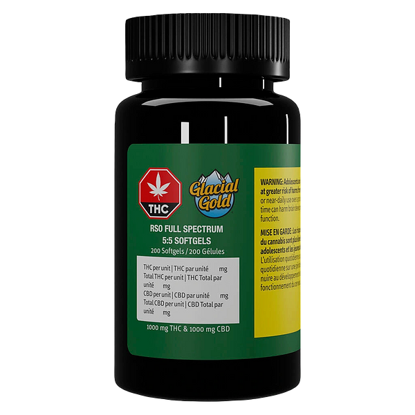 Glacial Gold - Rso Full Spectrum 5:5 Softgels