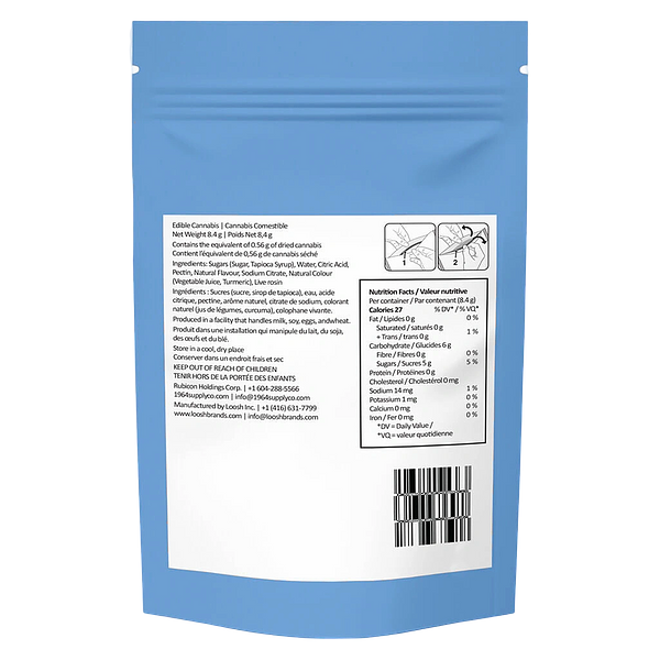 1964 - Cbg:Thc Blue Raspberry Gummies