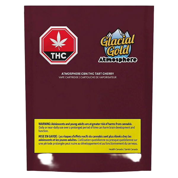Glacial Gold - Atmosphere Cbn:Thc Tart Cherry 510 Thread Cartridge