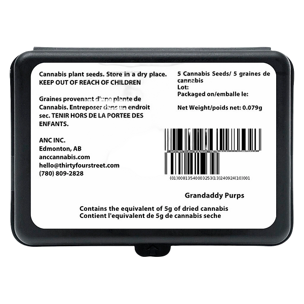 34 Street Seed Co. - Grandaddy Purps Seeds