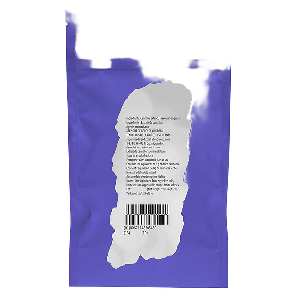 SHRED - Gigantic Grape Heavy Slims Infused Pre Roll