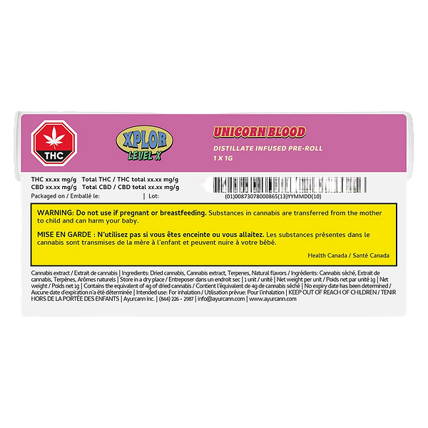 XPLOR Level X - Unicorn Blood Distillate Infused Pre Roll