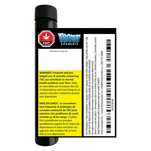 Frost Cannabis - Khalifa Mints Pre Roll