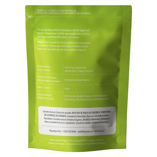 BOXHOT Cruise Control - Formula-v THCv + THC + CBD 510 Thread Cartridge image 3