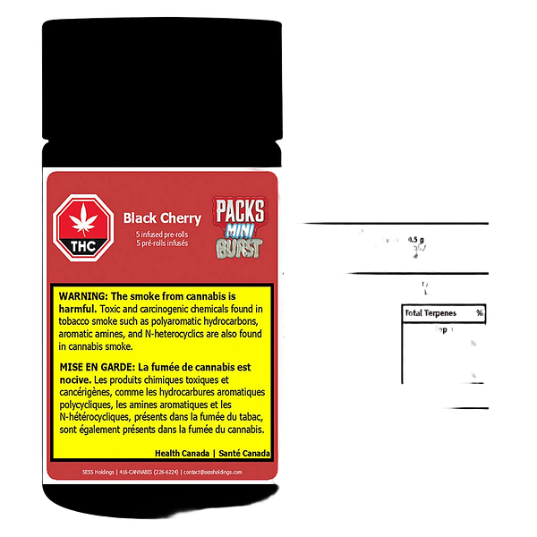 Packs - Mini Burst Black Cherry Infused Pre-Roll