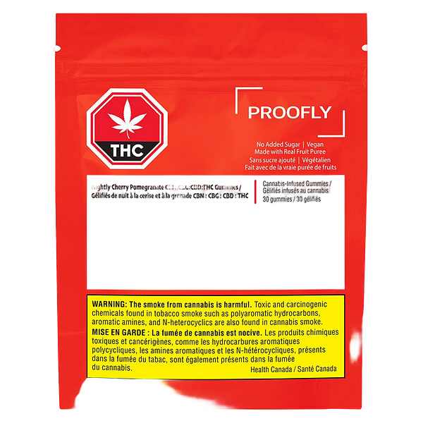 Proofly - Nightly Cherry Pomegranate CBN:CBG:CBD:THC Gummies