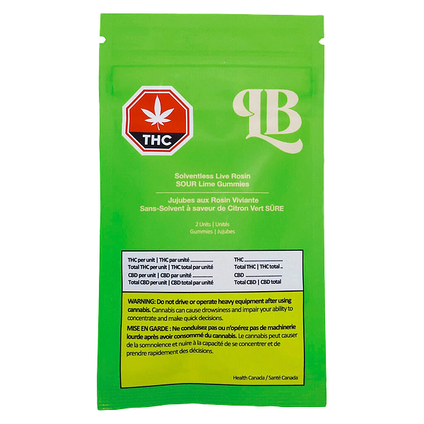 La Boca - Solventless Live Rosin Sour Lime Gummies