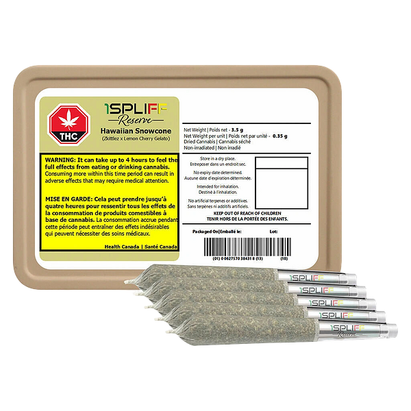 1Spliff - Reserve Hawaiian Snowcone Premium Glass Tip Pre Roll
