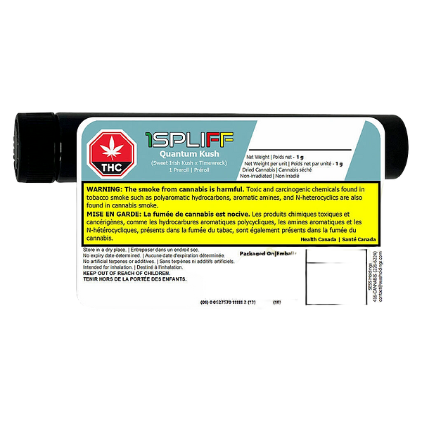 1Spliff Reserve - Quantum Kush Premium Glass Tip Pre Roll