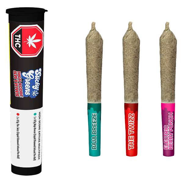 Sticky Greens - High Score Sativa Liquid Diamond Double Infused Pre Roll