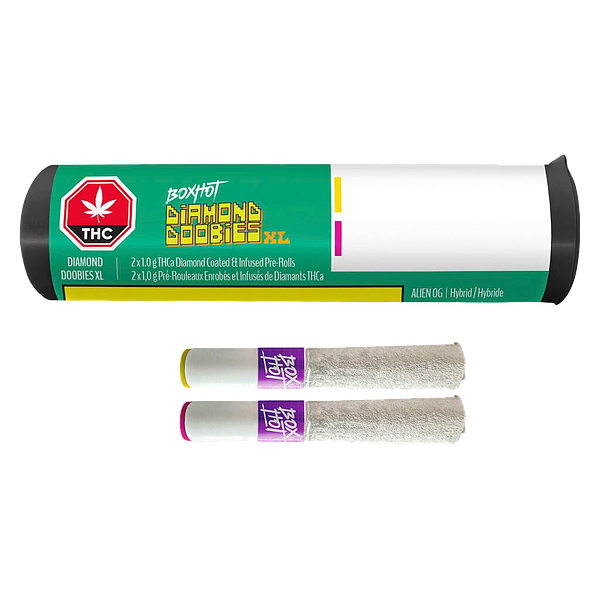 BOXHOT - Alien OG + Peach OG THCA Coated Infused Pre Roll