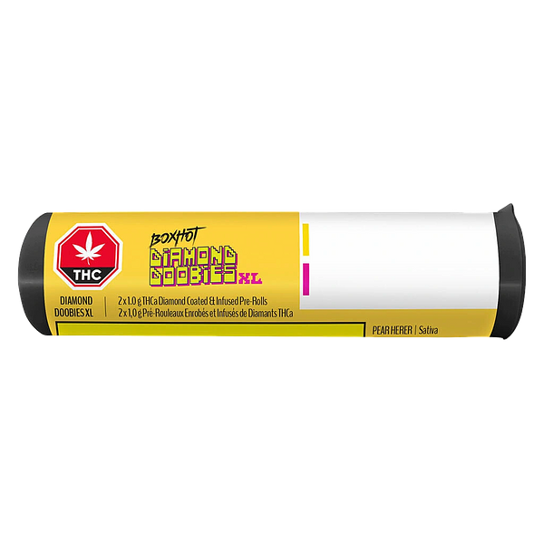 BOXHOT - Pear Herer + Strawberry Diesel THCA Coated Infused Pre Roll