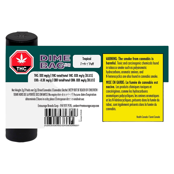 Dime Bag - Tropical Pack N’ Puff Milled Flower