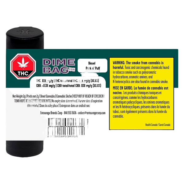 Dime Bag - Diesel Pack N’ Puff Milled Flower