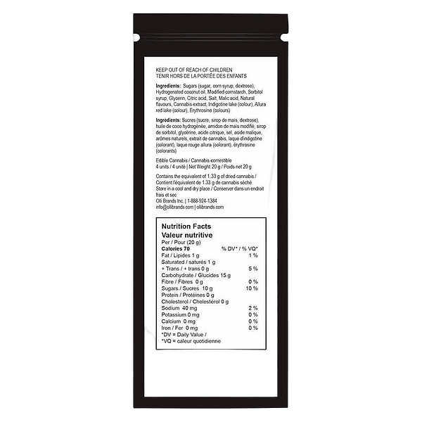 Twiddles - 1:1:1:1 Original Cherry Taffy THC/CBN/CBG/CBD