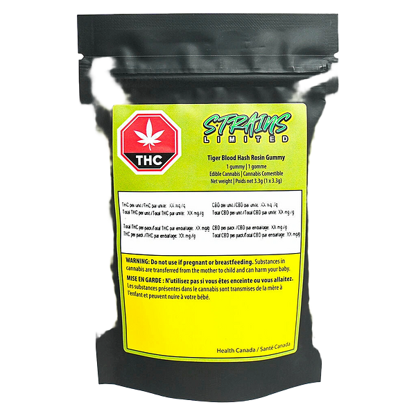 Strains Limited - Tiger Blood Hash Rosin Gummy