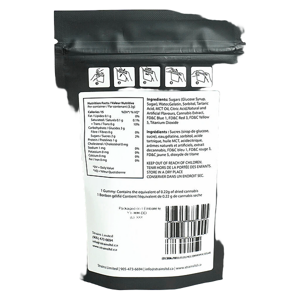 Strains Limited - Tiger Blood Hash Rosin Gummy