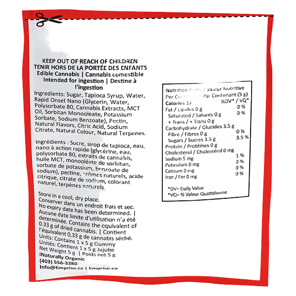 Emprise Rapid - Cherry 10 Thc Indica Gummy