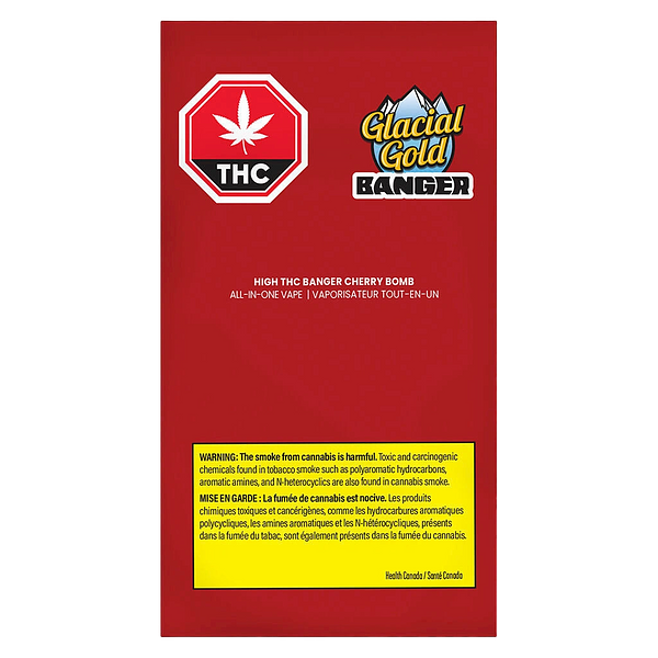 Glacial Gold - High THC Banger Cherry Bomb All-in-One Disposable Vape