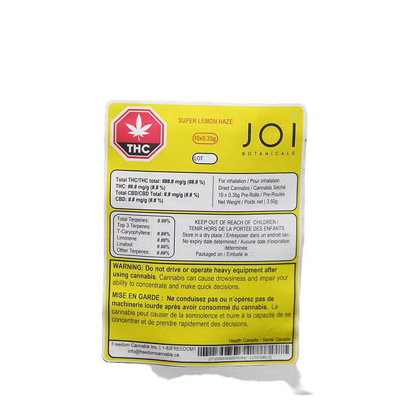 Joi Botanicals - Cbd Super Lemon Haze Pre Roll