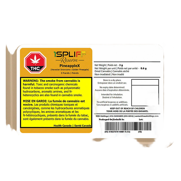 1Spliff Reserve - Pineapplex Premium Glass Tip Pre-Roll