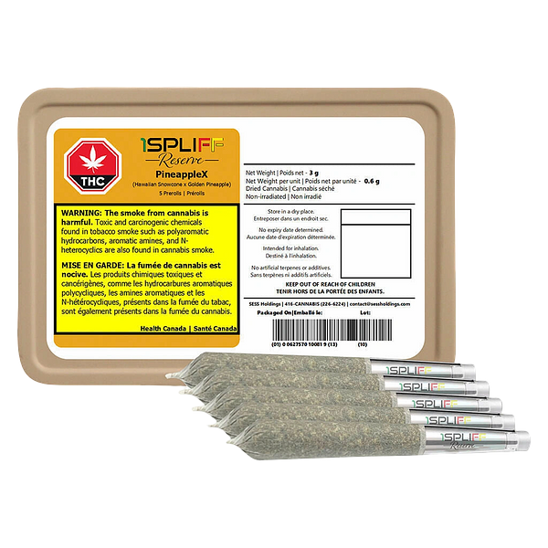 1Spliff Reserve - Pineapplex Premium Glass Tip Pre-Roll