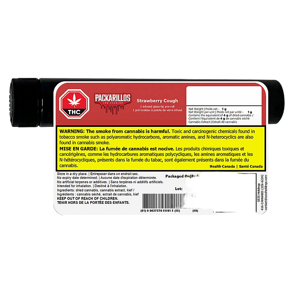 Packs - Packarillos Strawberry Cough Infused Pre-Roll