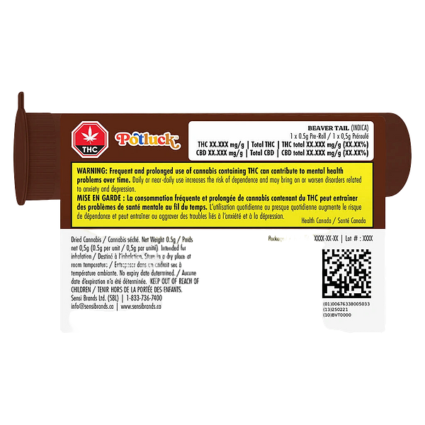 Potluck - Beaver Tail Pre-Roll