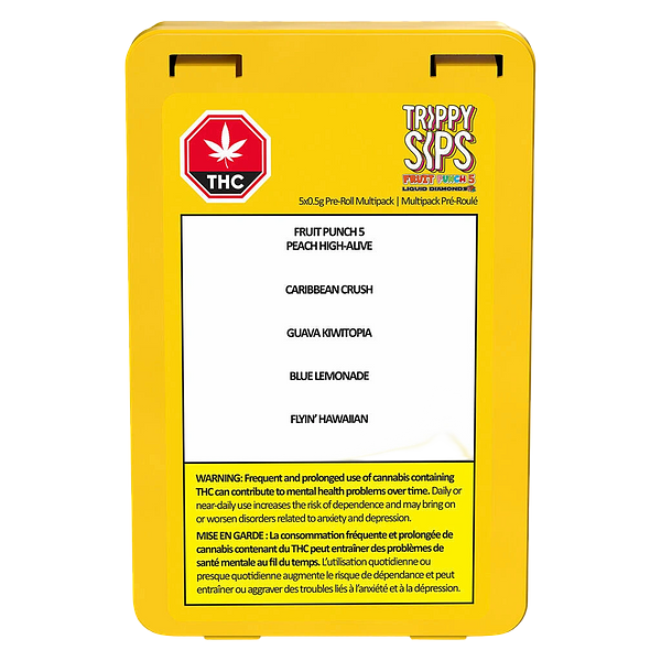 Trippy Sips - Fruit Punch 5 - Liquid Diamond Double Infused Pre Roll