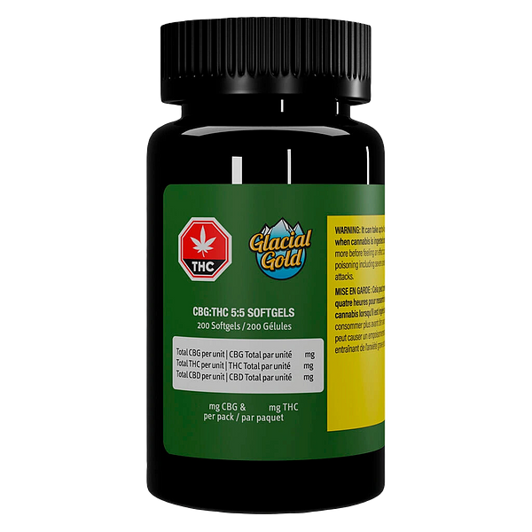 Glacial Gold - Cbg:Thc 5:5 Softgels